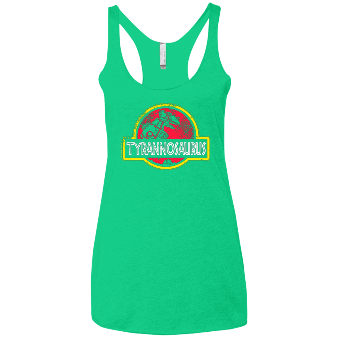T-Shirts Envy / X-Small Jurassic Power Red Women's Triblend Racerback Tank