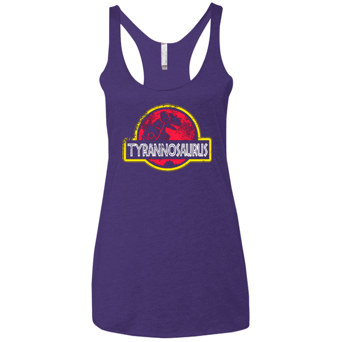 T-Shirts Purple / X-Small Jurassic Power Red Women's Triblend Racerback Tank