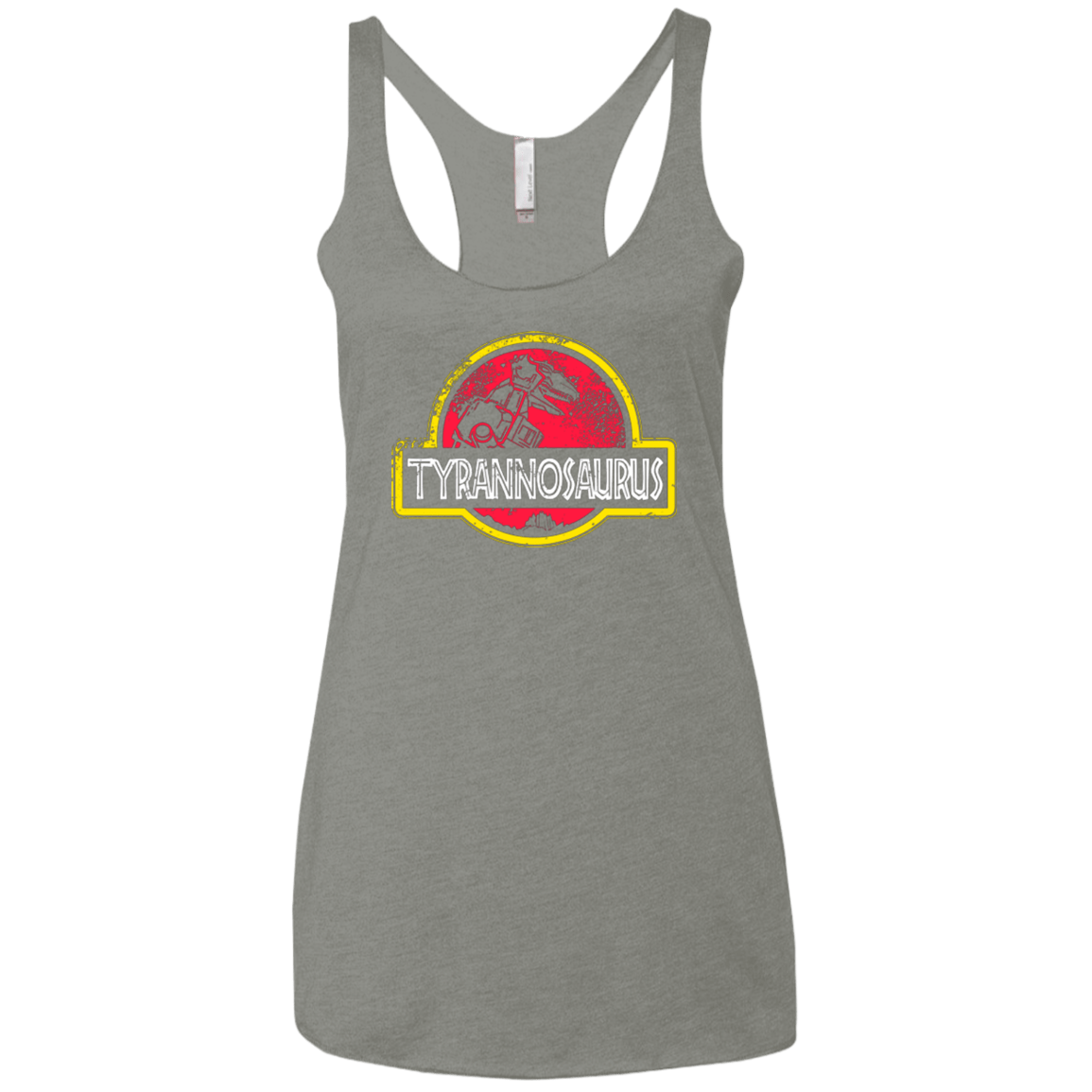 T-Shirts Venetian Grey / X-Small Jurassic Power Red Women's Triblend Racerback Tank