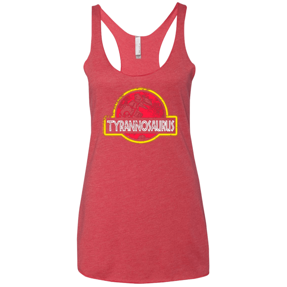 T-Shirts Vintage Red / X-Small Jurassic Power Red Women's Triblend Racerback Tank
