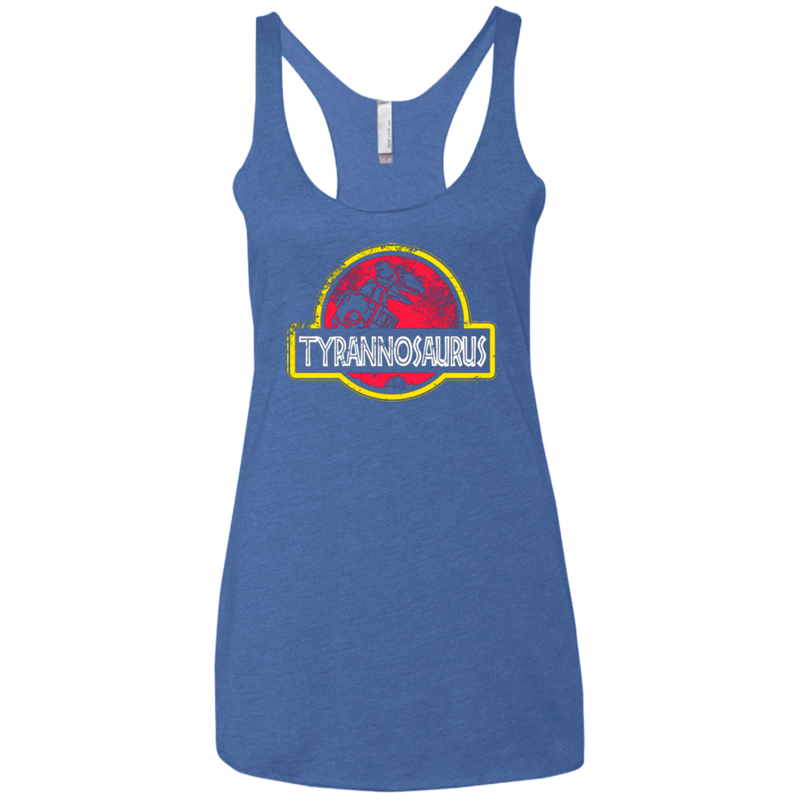 T-Shirts Vintage Royal / X-Small Jurassic Power Red Women's Triblend Racerback Tank