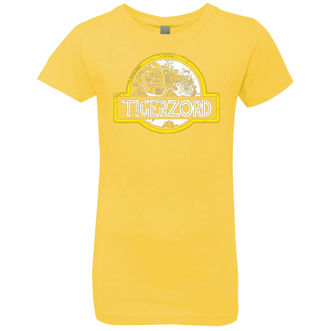 T-Shirts Vibrant Yellow / YXS Jurassic Power White Girls Premium T-Shirt