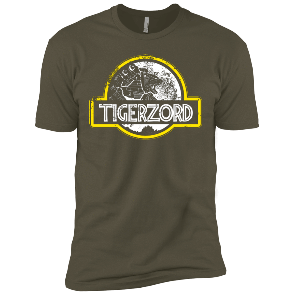 T-Shirts Military Green / X-Small Jurassic Power White Men's Premium T-Shirt