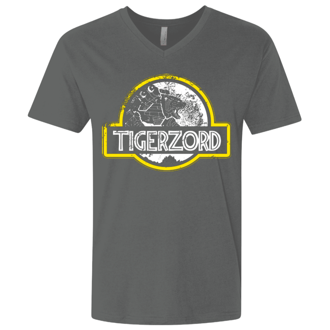 T-Shirts Heavy Metal / X-Small Jurassic Power White Men's Premium V-Neck