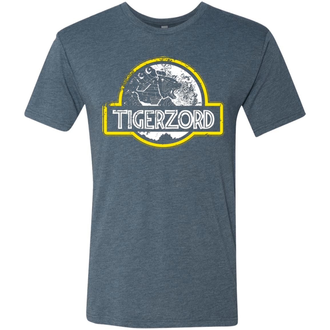 T-Shirts Indigo / Small Jurassic Power White Men's Triblend T-Shirt