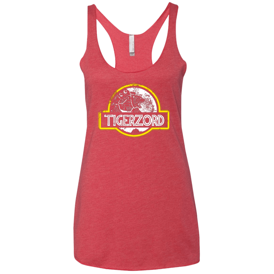 T-Shirts Vintage Red / X-Small Jurassic Power White Women's Triblend Racerback Tank