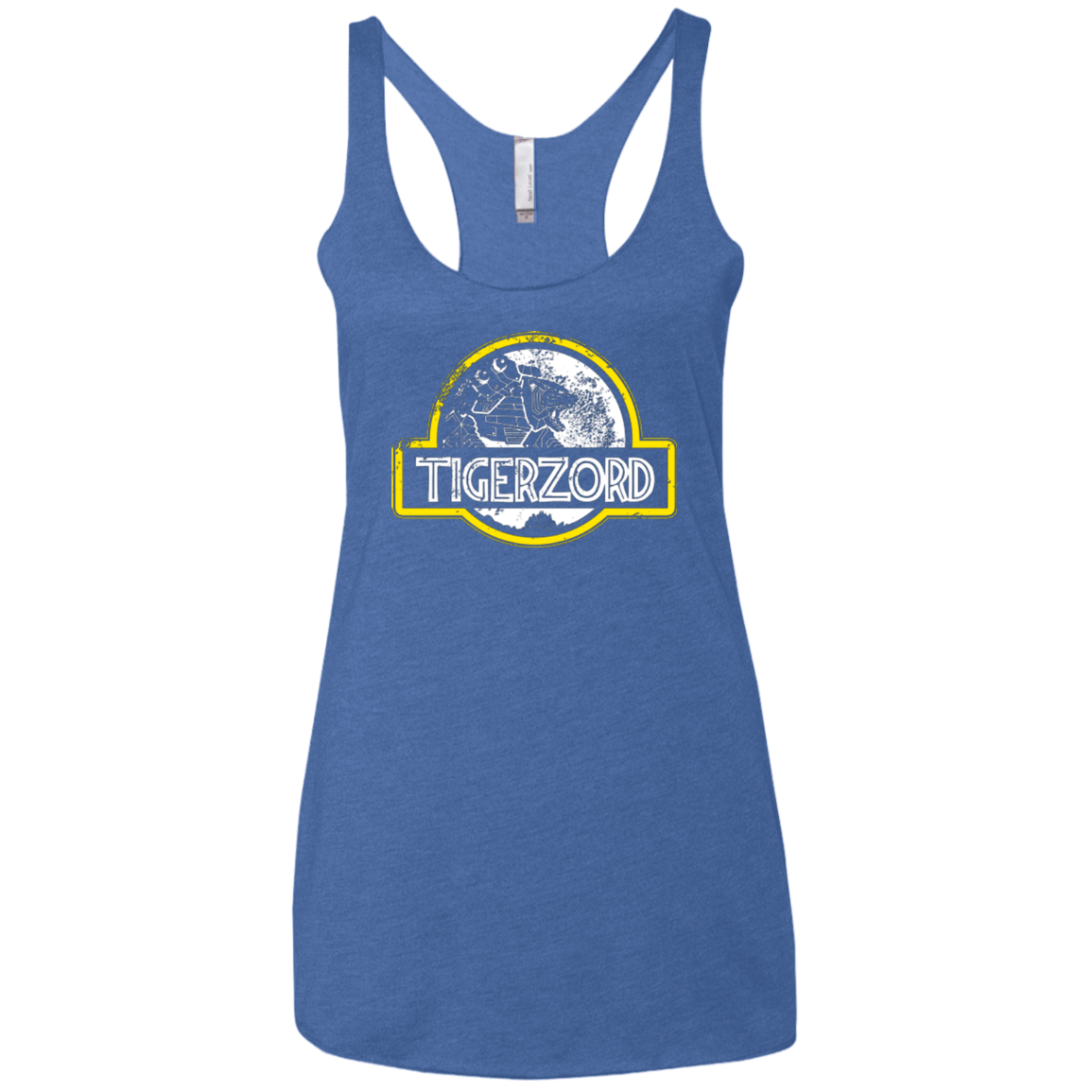 T-Shirts Vintage Royal / X-Small Jurassic Power White Women's Triblend Racerback Tank