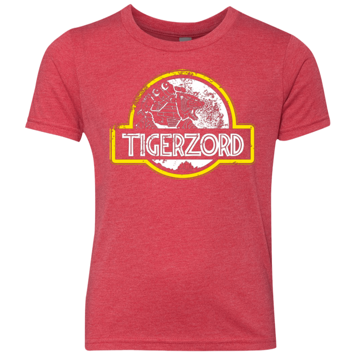 T-Shirts Vintage Red / YXS Jurassic Power White Youth Triblend T-Shirt
