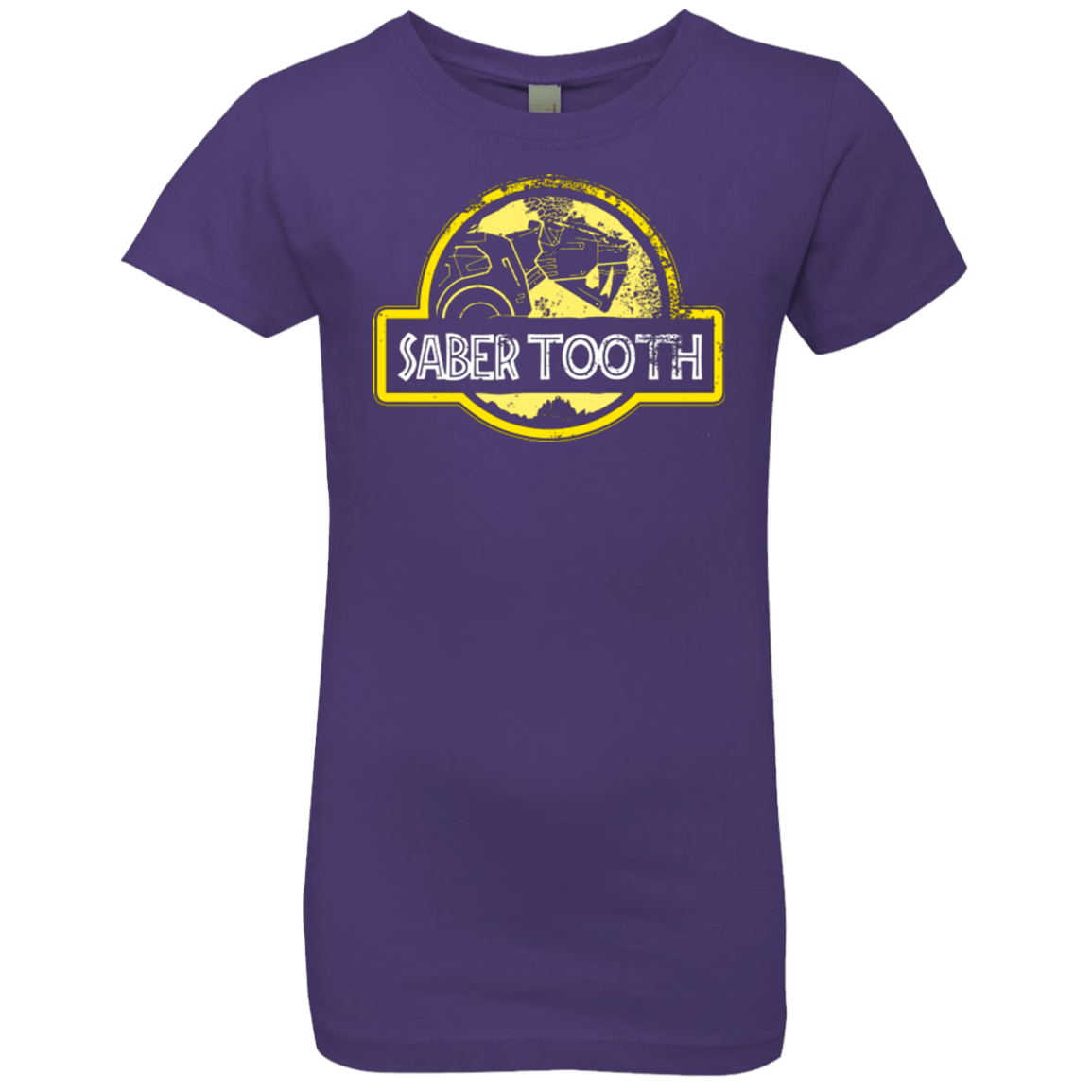 T-Shirts Purple Rush / YXS Jurassic Power Yellow Girls Premium T-Shirt