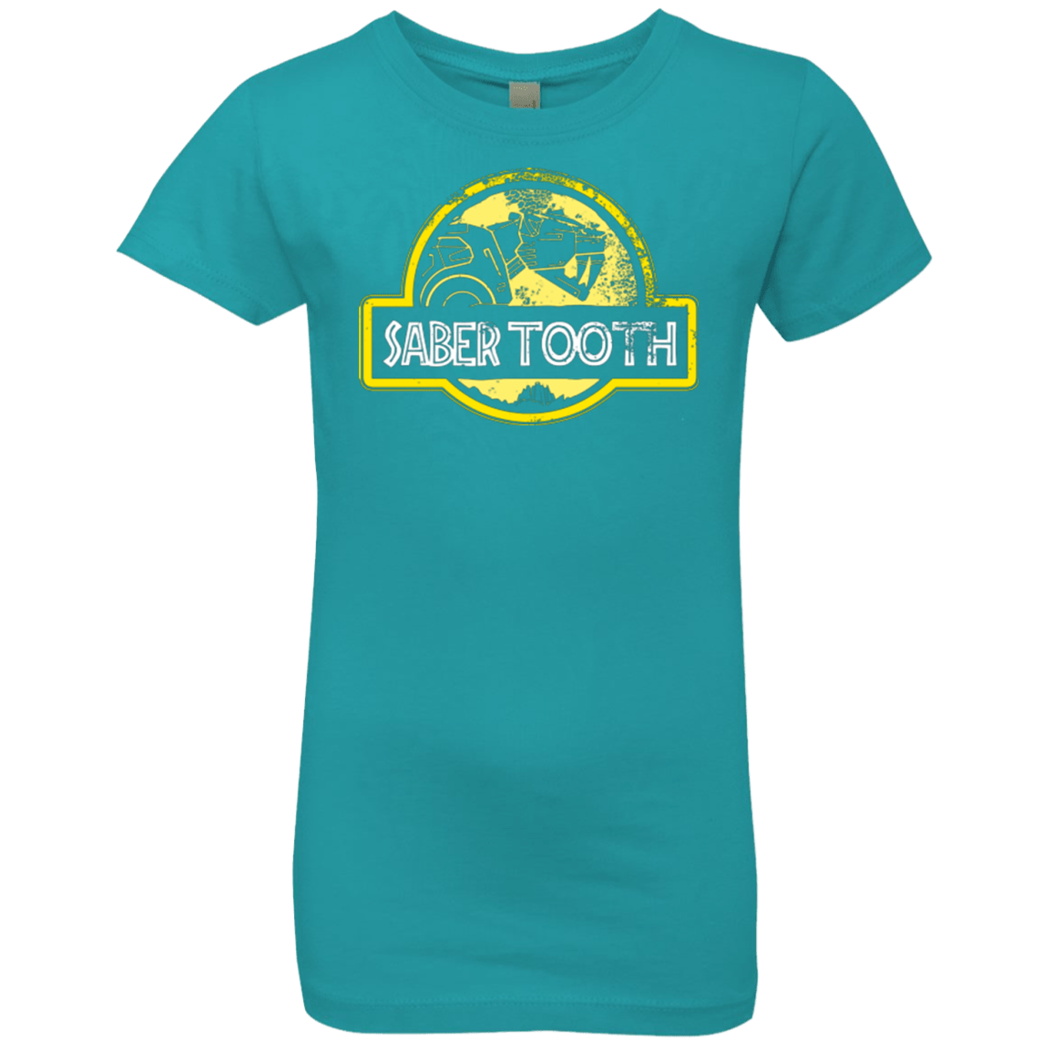 T-Shirts Tahiti Blue / YXS Jurassic Power Yellow Girls Premium T-Shirt