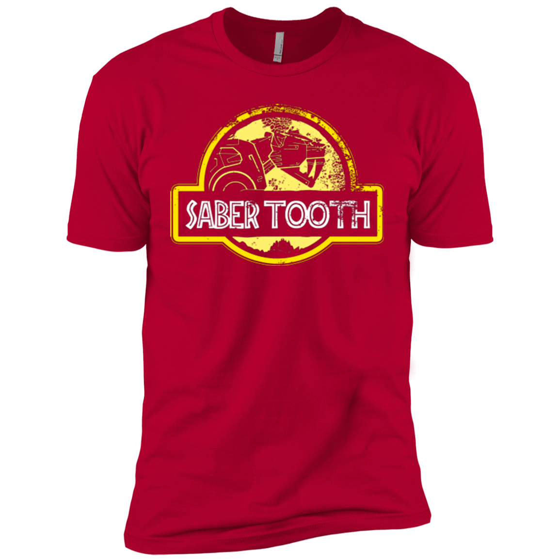 T-Shirts Red / X-Small Jurassic Power Yellow Men's Premium T-Shirt