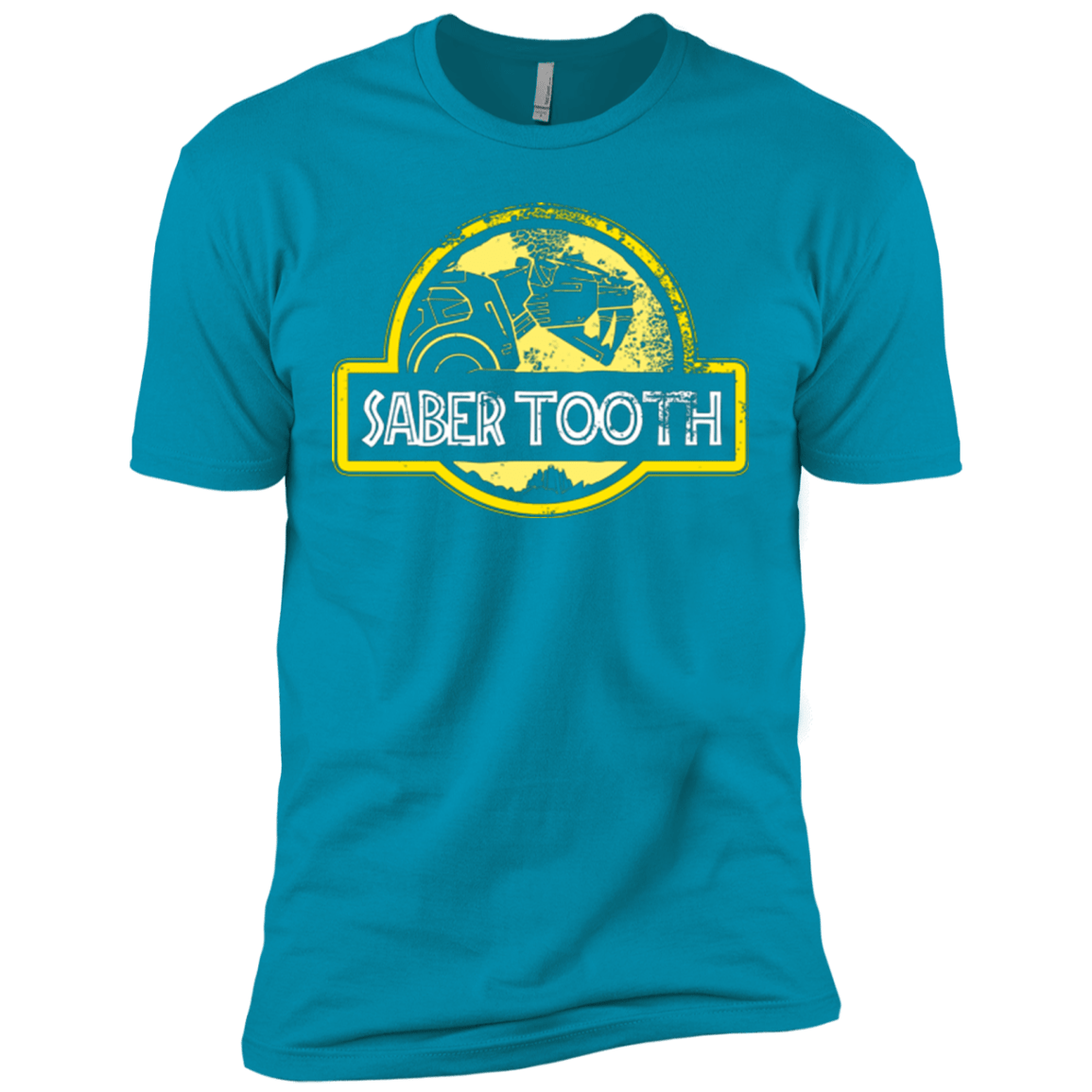 T-Shirts Turquoise / X-Small Jurassic Power Yellow Men's Premium T-Shirt