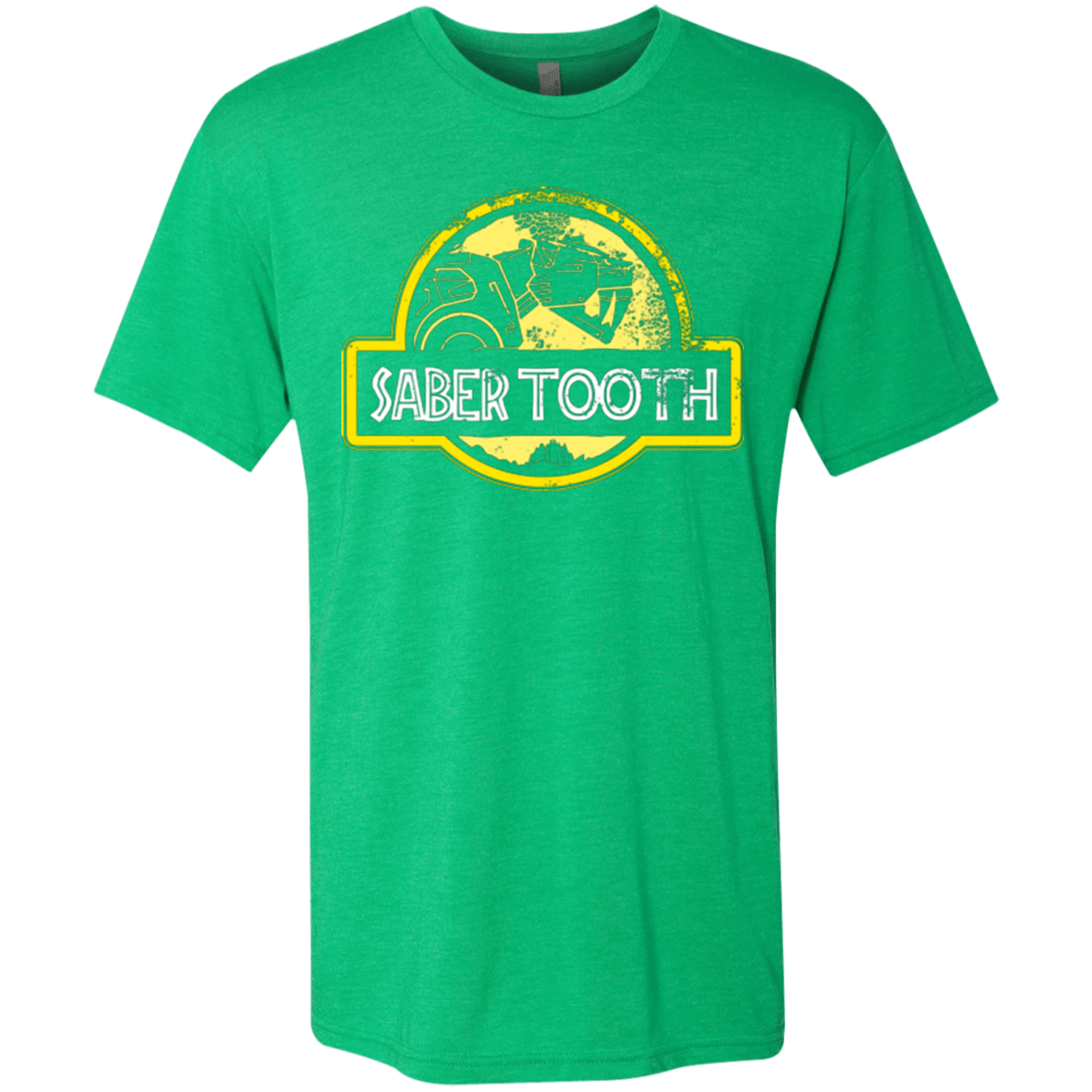 T-Shirts Envy / Small Jurassic Power Yellow Men's Triblend T-Shirt