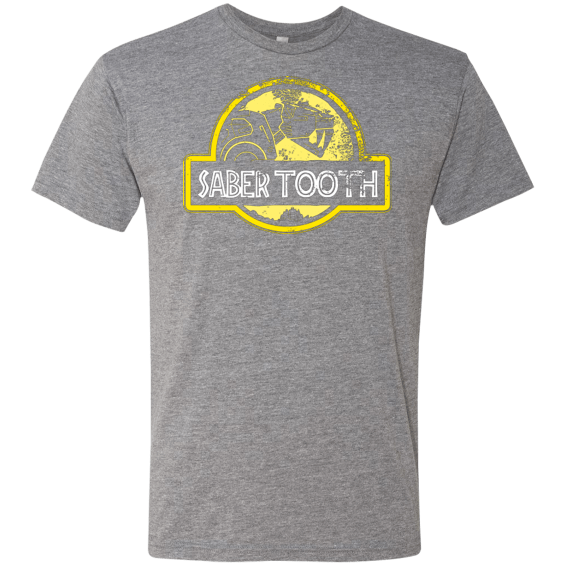 T-Shirts Premium Heather / Small Jurassic Power Yellow Men's Triblend T-Shirt