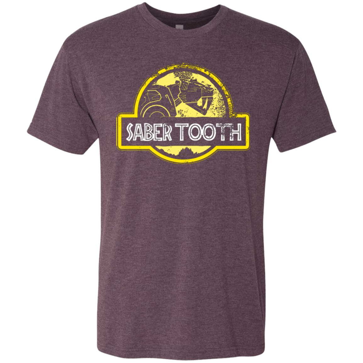 T-Shirts Vintage Purple / Small Jurassic Power Yellow Men's Triblend T-Shirt