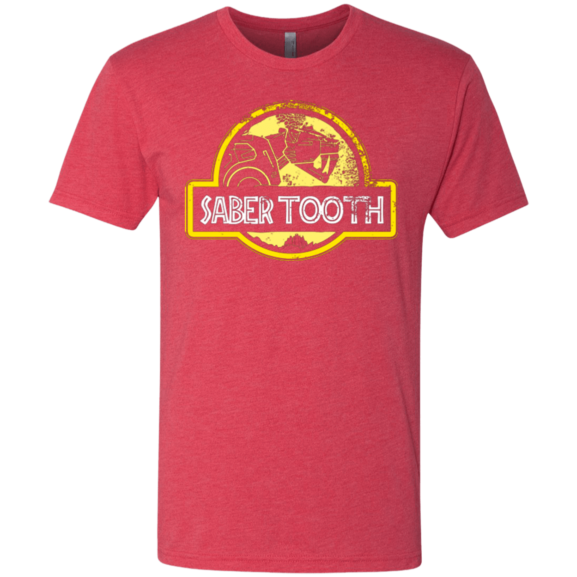 T-Shirts Vintage Red / Small Jurassic Power Yellow Men's Triblend T-Shirt