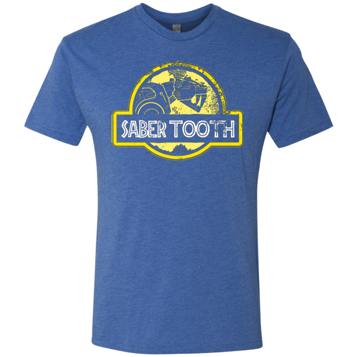 T-Shirts Vintage Royal / Small Jurassic Power Yellow Men's Triblend T-Shirt