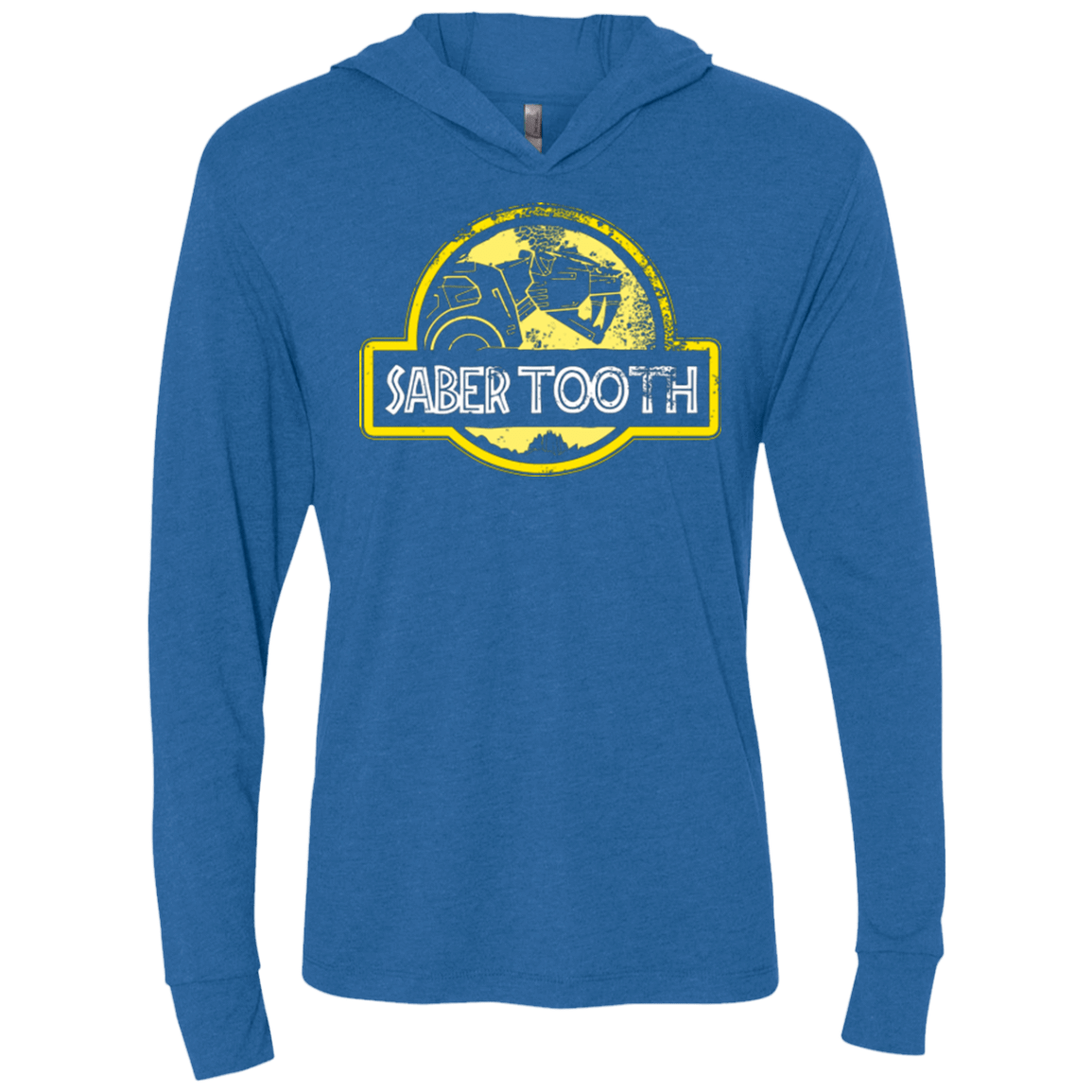T-Shirts Vintage Royal / X-Small Jurassic Power Yellow Triblend Long Sleeve Hoodie Tee