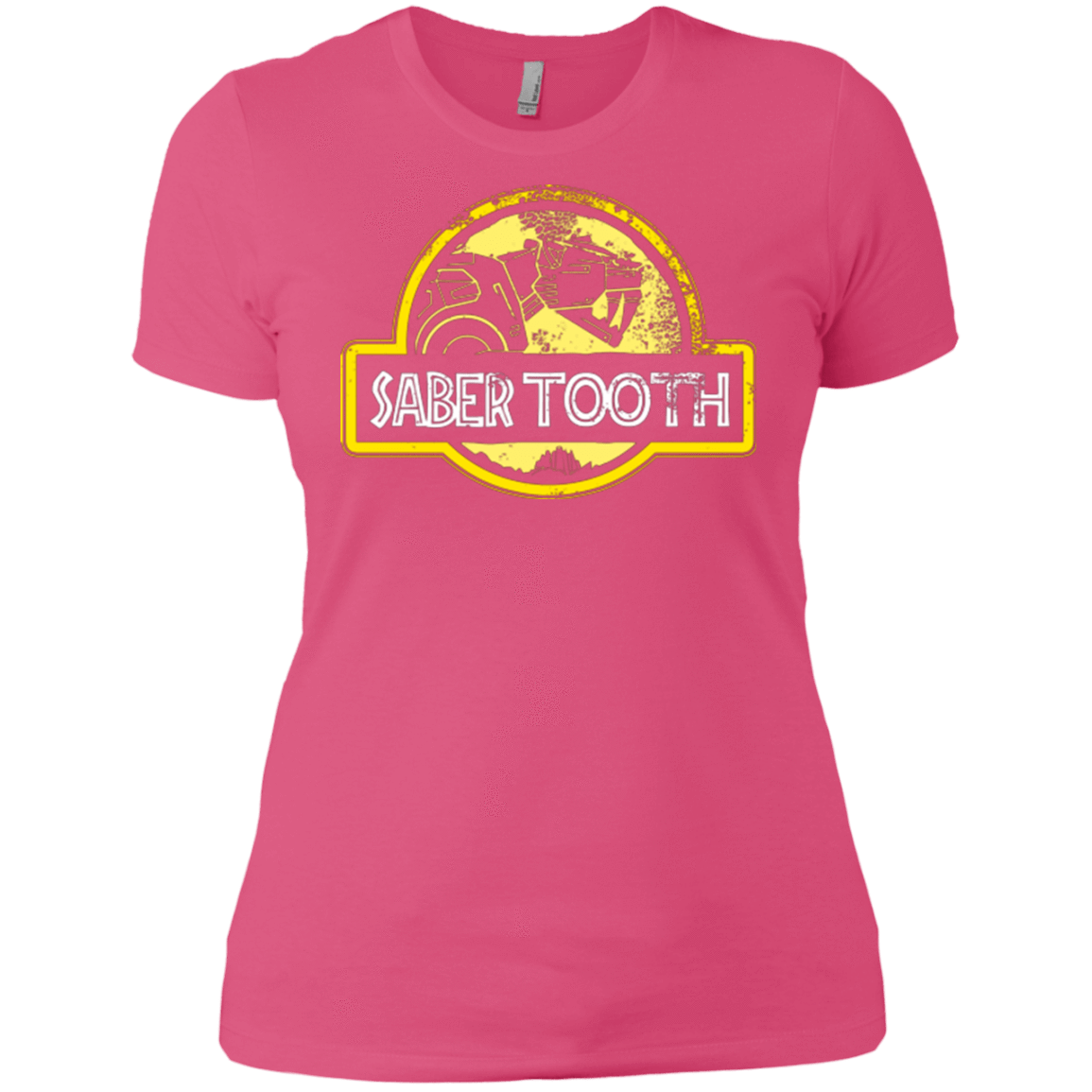 T-Shirts Hot Pink / X-Small Jurassic Power Yellow Women's Premium T-Shirt