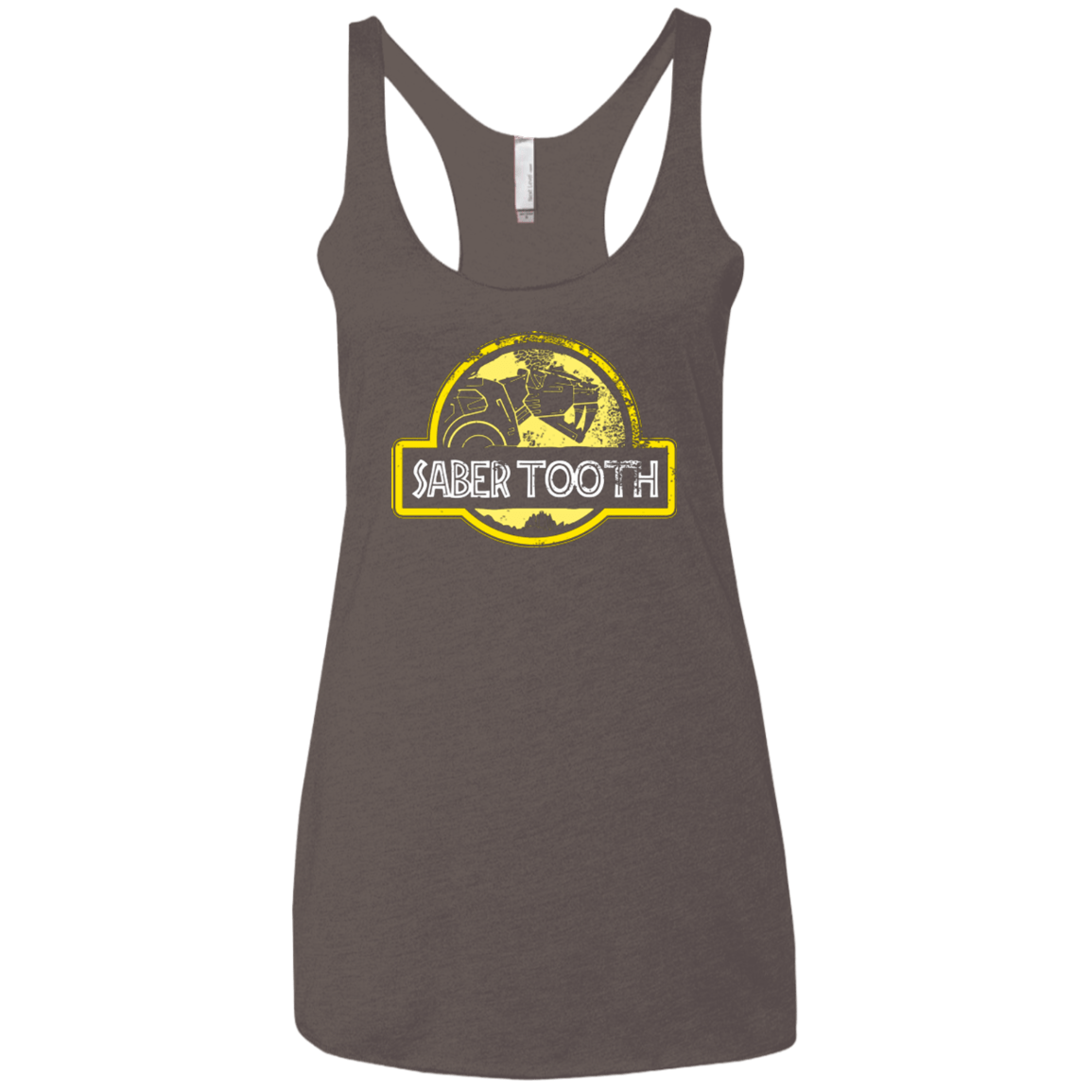 T-Shirts Macchiato / X-Small Jurassic Power Yellow Women's Triblend Racerback Tank