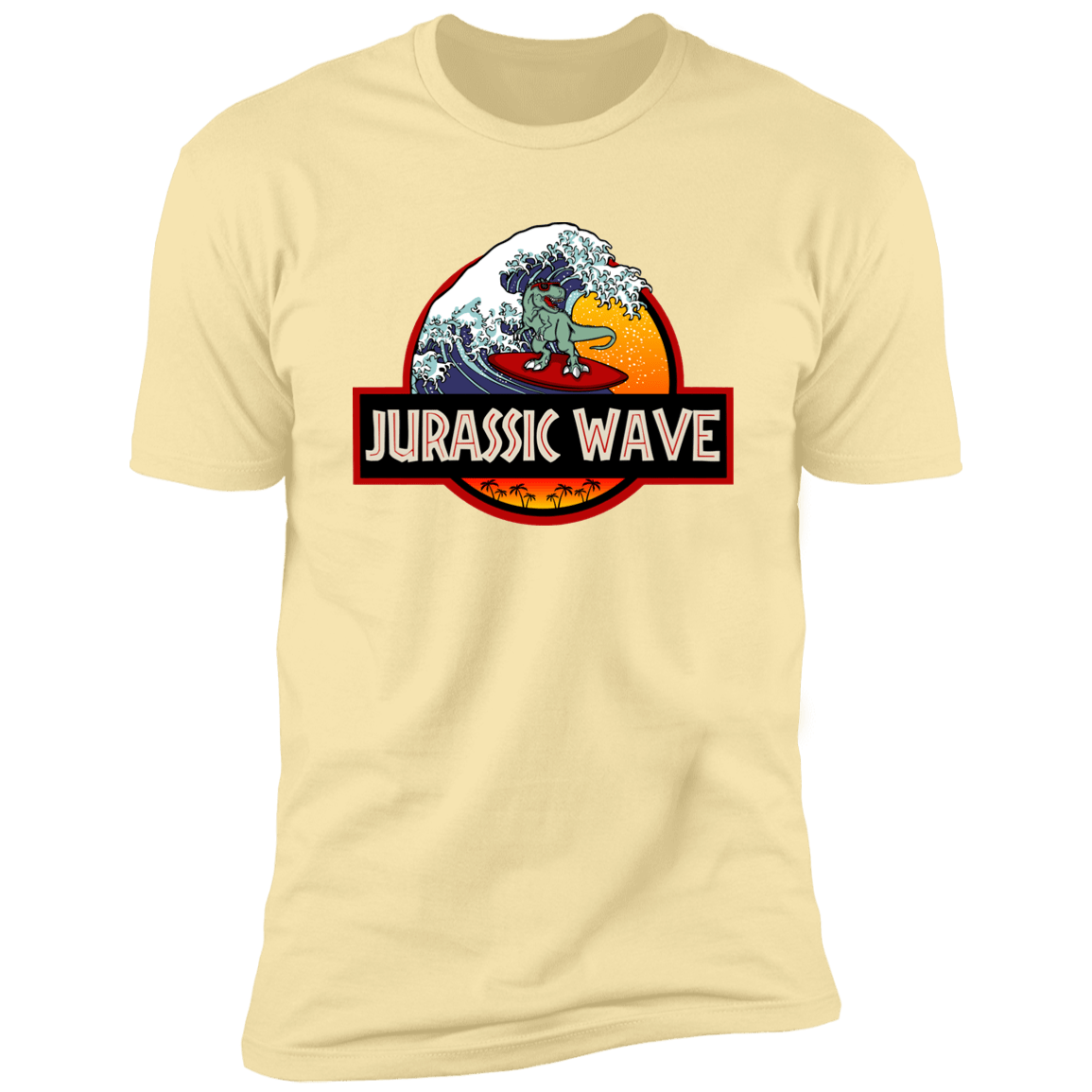 T-Shirts Banana Cream / S Jurassic Wave Men's Premium T-Shirt