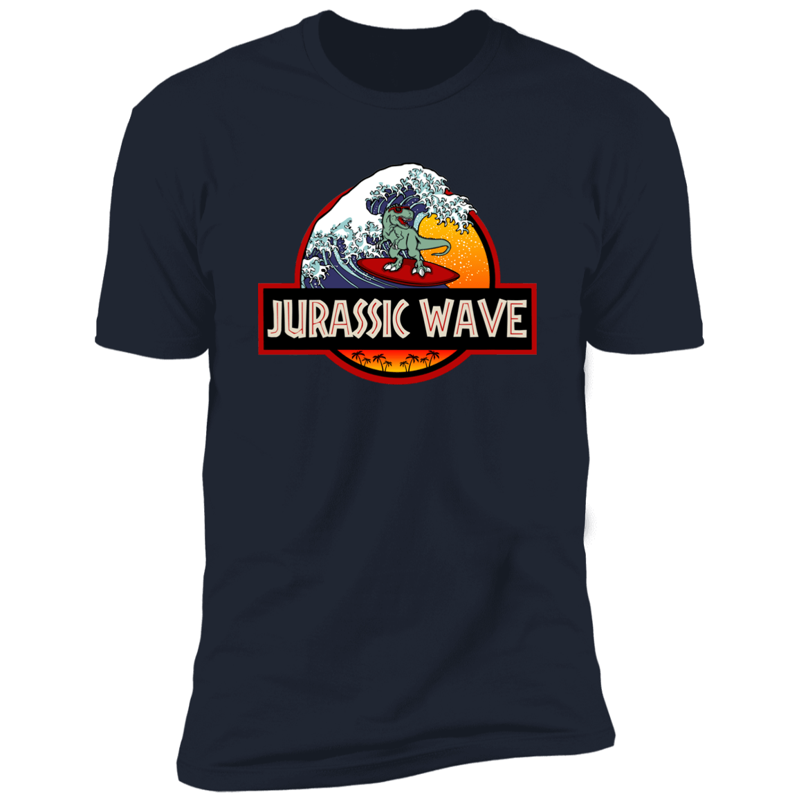 T-Shirts Midnight Navy / S Jurassic Wave Men's Premium T-Shirt