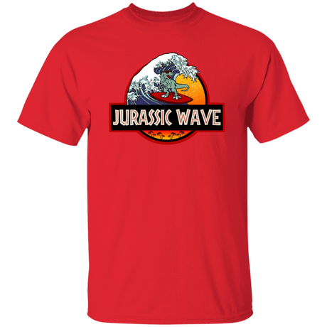 T-Shirts Red / S Jurassic Wave T-Shirt