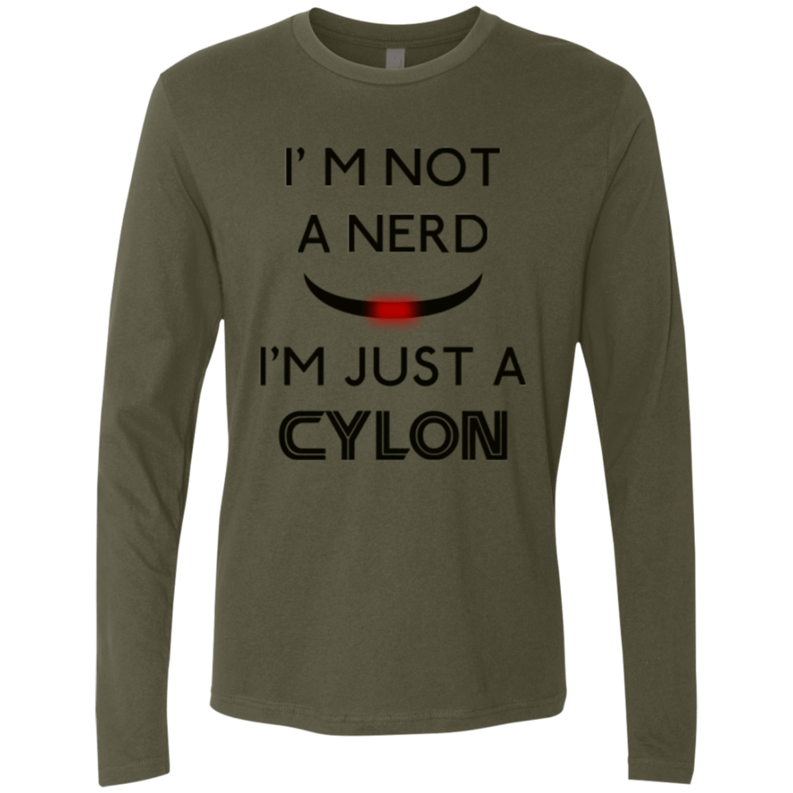 T-Shirts Military Green / Small Just cylon Men's Premium Long Sleeve