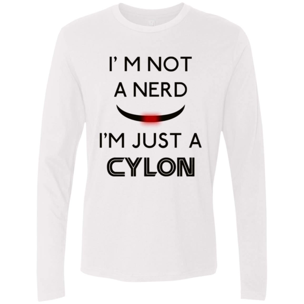 T-Shirts White / Small Just cylon Men's Premium Long Sleeve