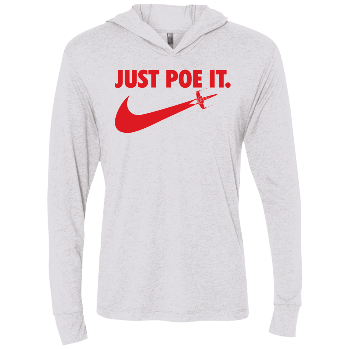 T-Shirts Heather White / X-Small Just Poe It Triblend Long Sleeve Hoodie Tee