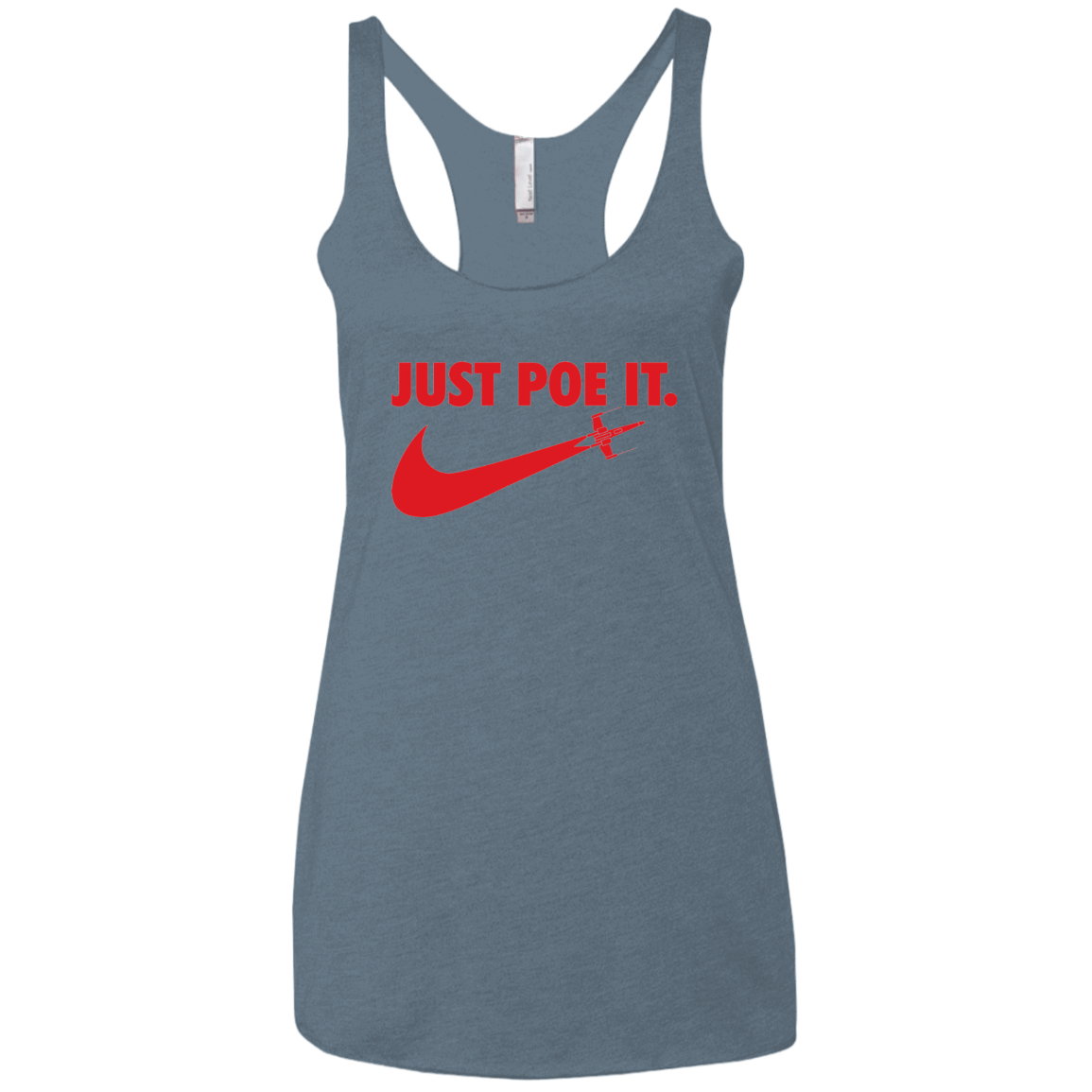 T-Shirts Indigo / X-Small Just Poe It Women's Triblend Racerback Tank