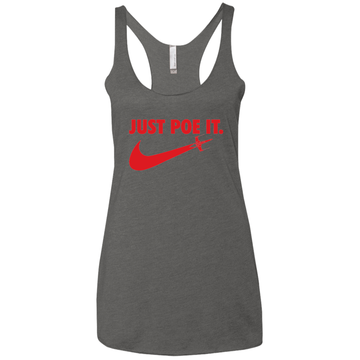 T-Shirts Premium Heather / X-Small Just Poe It Women's Triblend Racerback Tank