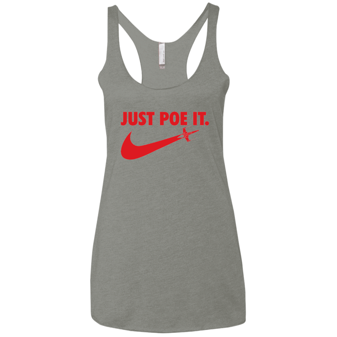 T-Shirts Venetian Grey / X-Small Just Poe It Women's Triblend Racerback Tank
