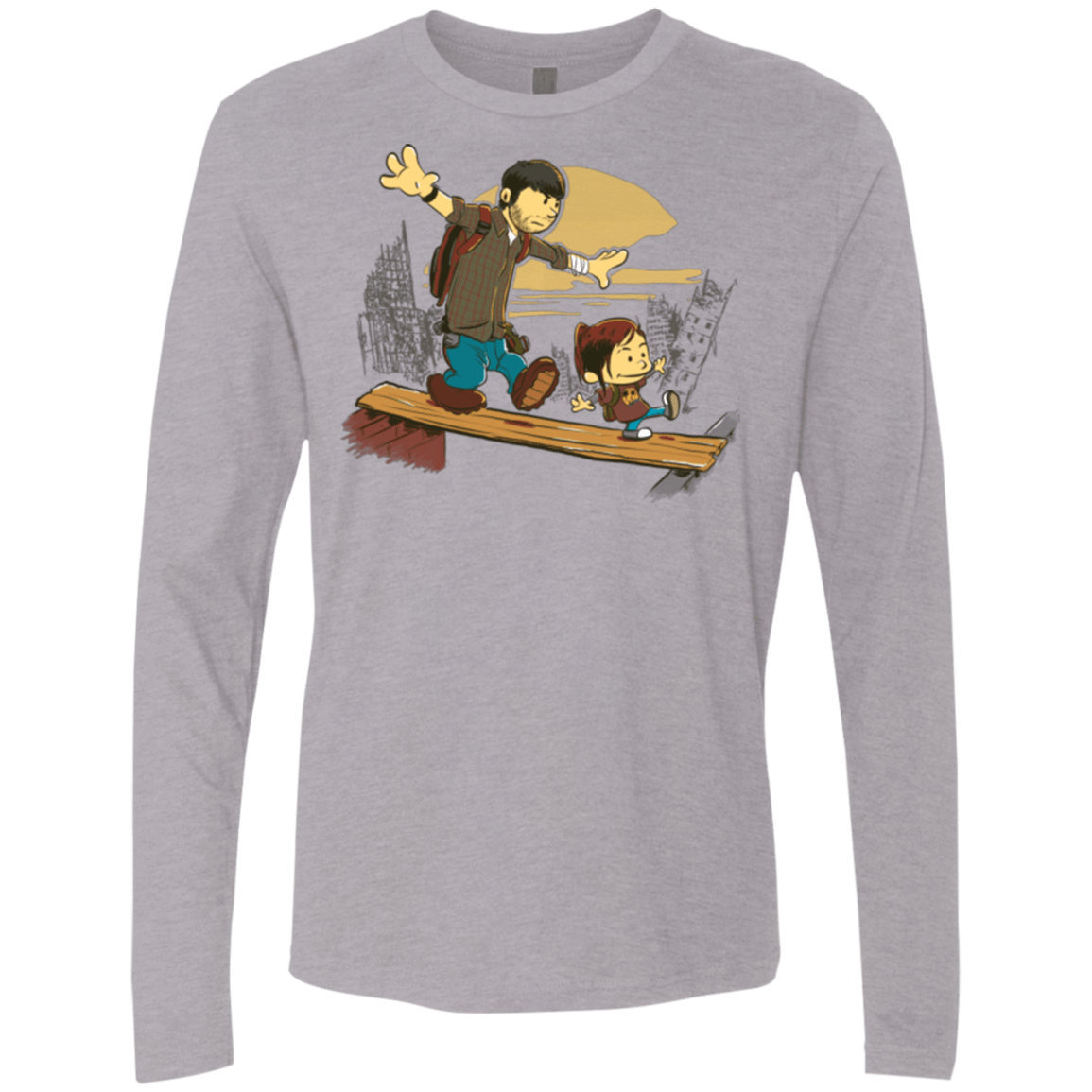 T-Shirts Heather Grey / Small Just the 2 of Us Men's Premium Long Sleeve