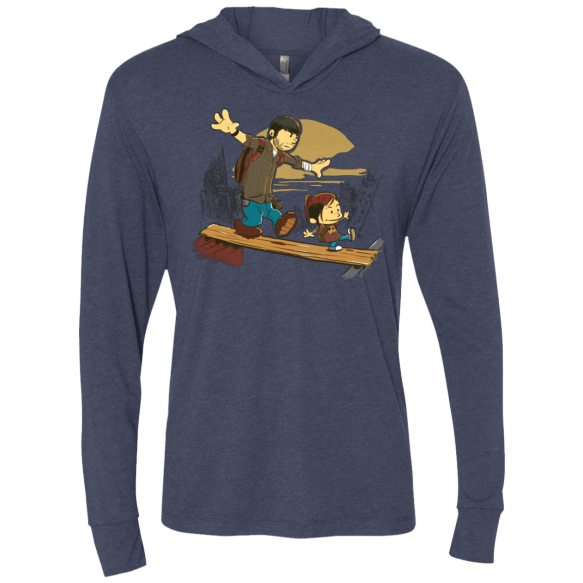 T-Shirts Vintage Navy / X-Small Just the 2 of Us Triblend Long Sleeve Hoodie Tee