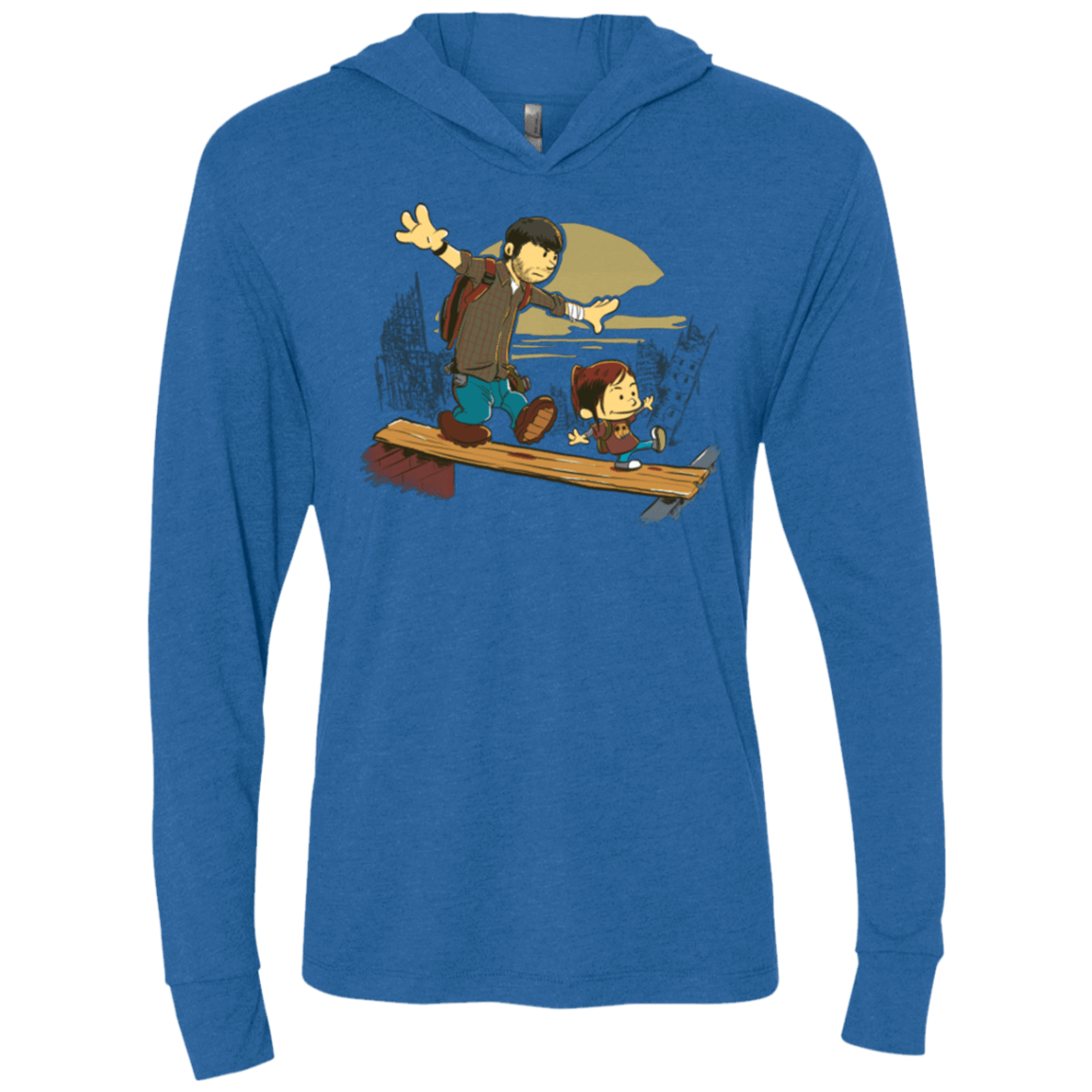 T-Shirts Vintage Royal / X-Small Just the 2 of Us Triblend Long Sleeve Hoodie Tee