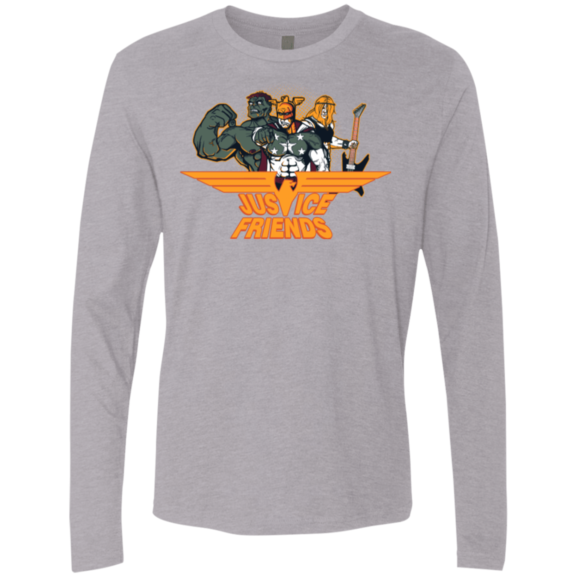 T-Shirts Heather Grey / S Justice Friends Men's Premium Long Sleeve