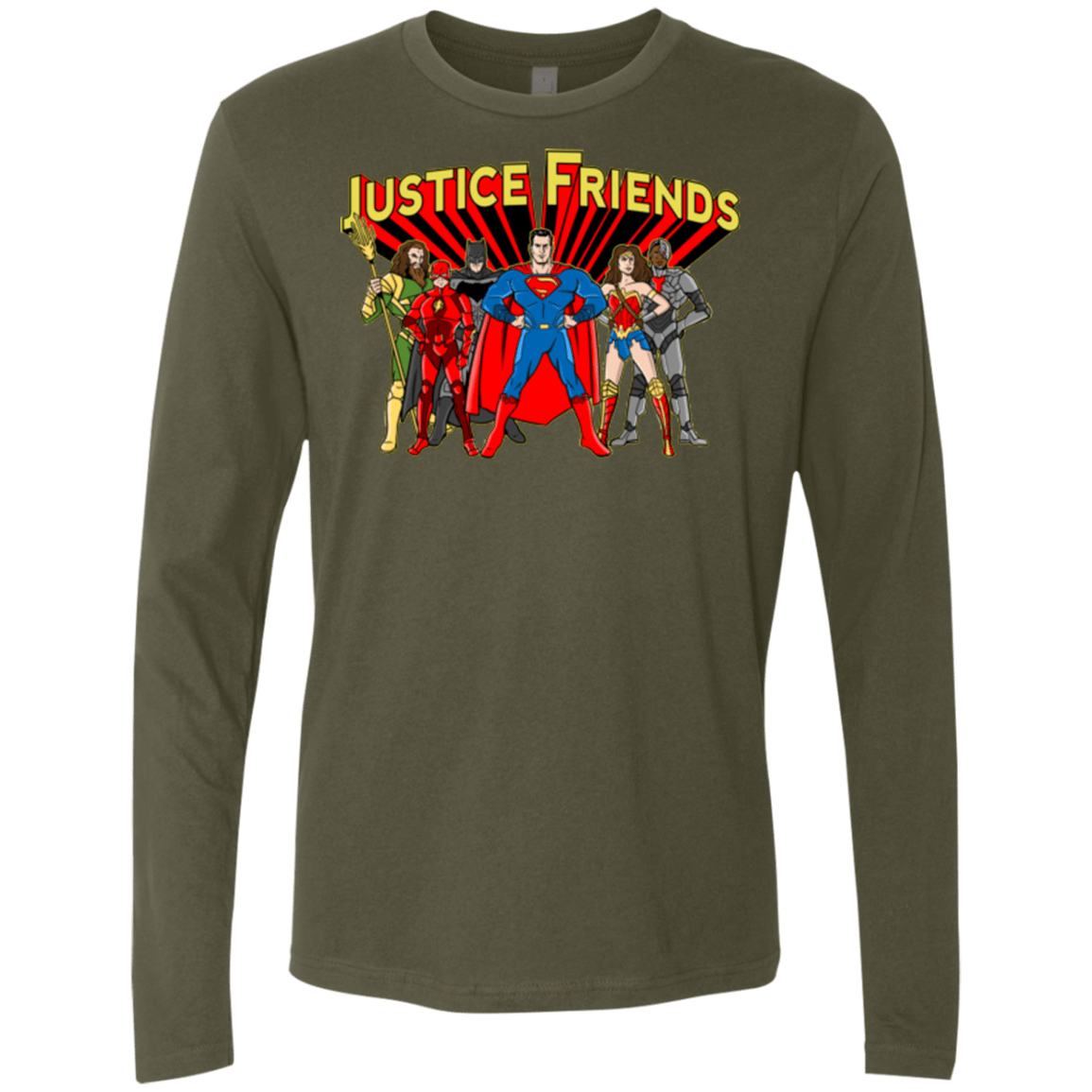 T-Shirts Military Green / Small Justice Friends Men's Premium Long Sleeve