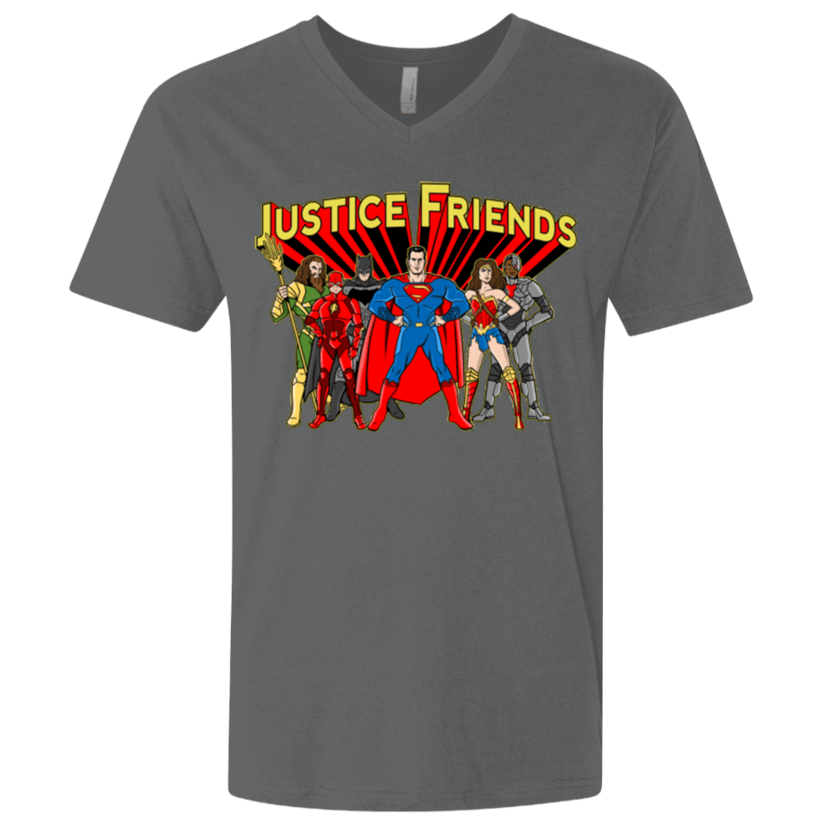 T-Shirts Heavy Metal / X-Small Justice Friends Men's Premium V-Neck