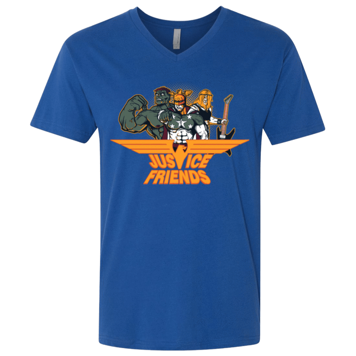 T-Shirts Royal / X-Small Justice Friends Men's Premium V-Neck