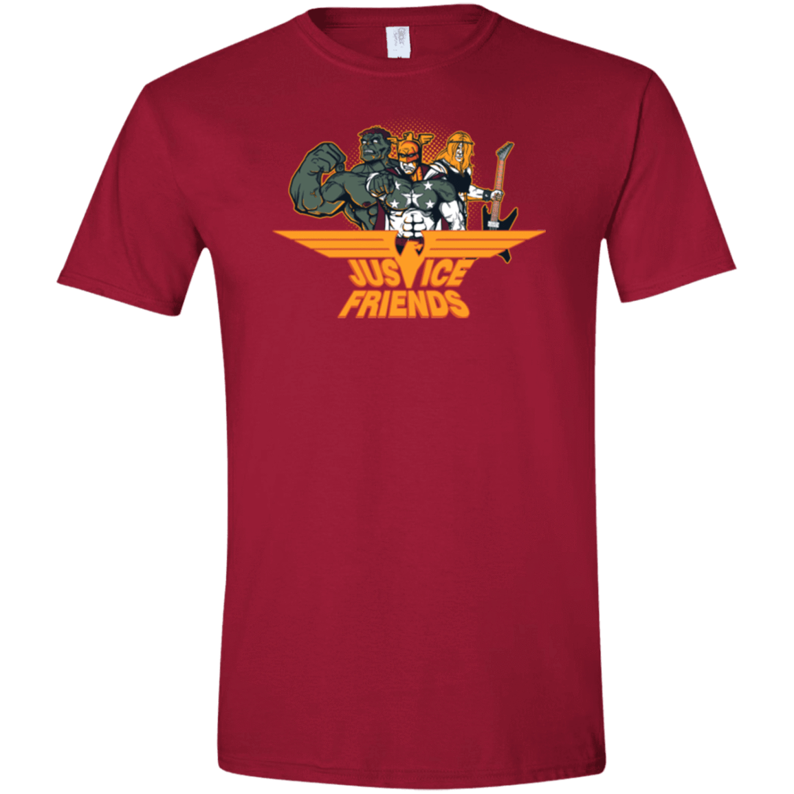 T-Shirts Cardinal Red / S Justice Friends Men's Semi-Fitted Softstyle