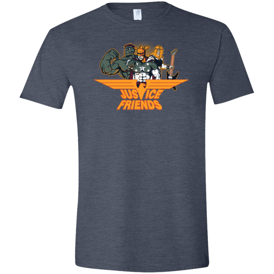 T-Shirts Heather Navy / S Justice Friends Men's Semi-Fitted Softstyle