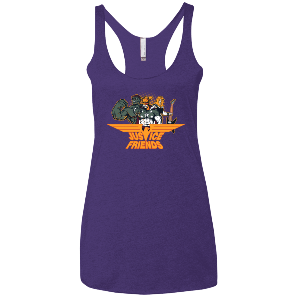 T-Shirts Purple Rush / X-Small Justice Friends Women's Triblend Racerback Tank