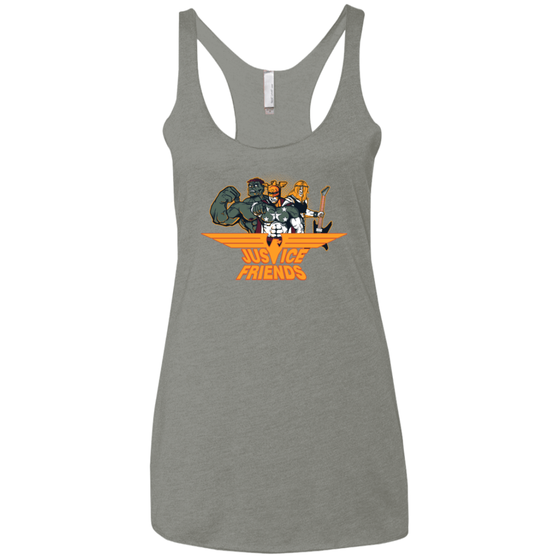 T-Shirts Venetian Grey / X-Small Justice Friends Women's Triblend Racerback Tank