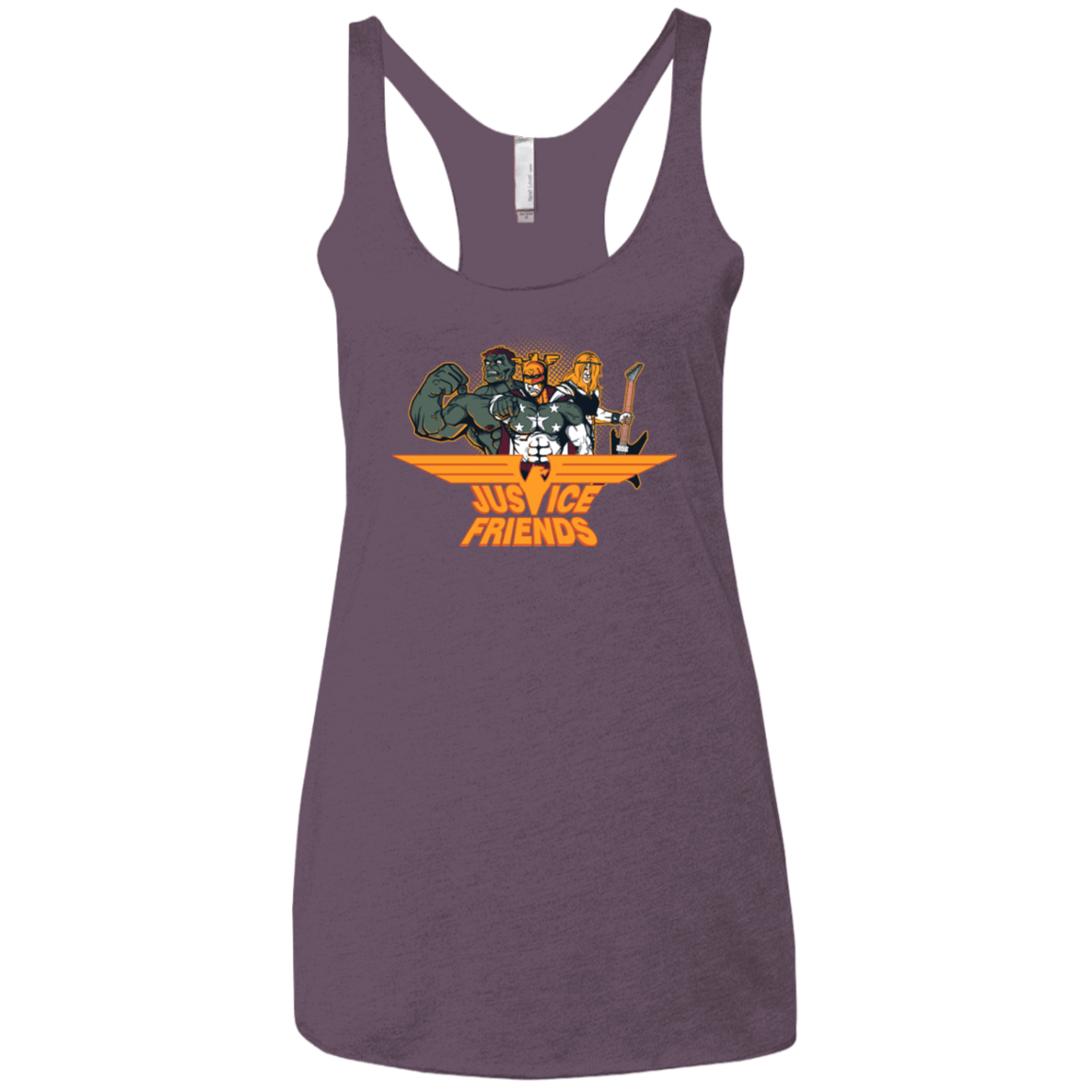 T-Shirts Vintage Purple / X-Small Justice Friends Women's Triblend Racerback Tank