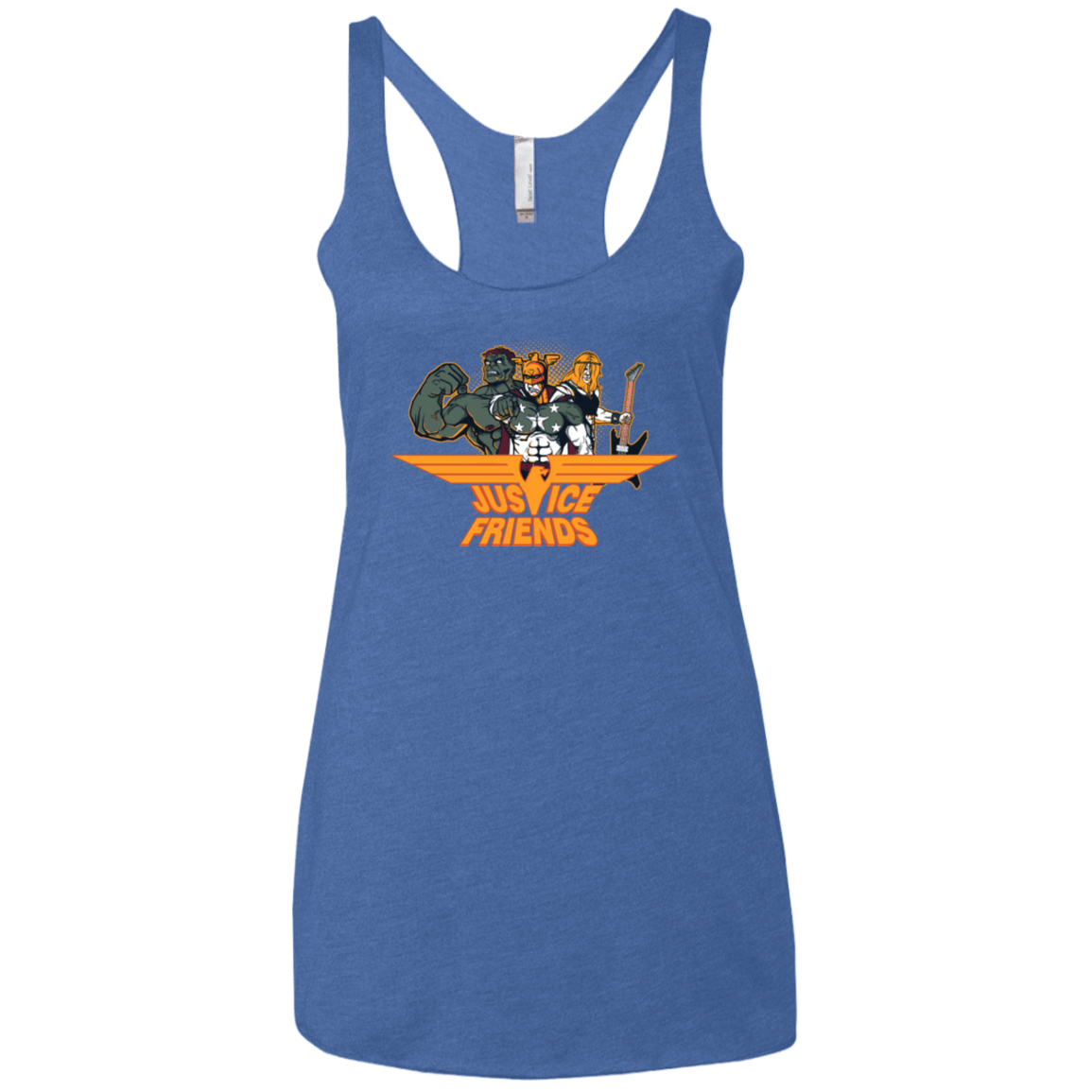 T-Shirts Vintage Royal / X-Small Justice Friends Women's Triblend Racerback Tank