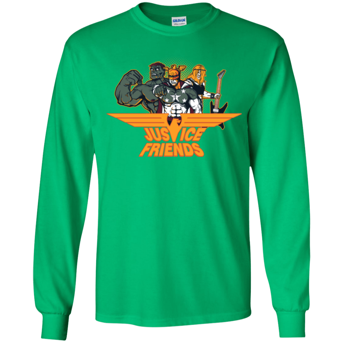T-Shirts Irish Green / YS Justice Friends Youth Long Sleeve T-Shirt