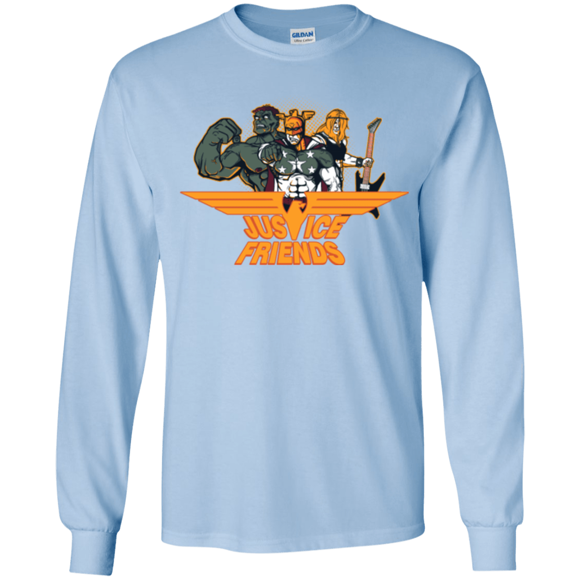 T-Shirts Light Blue / YS Justice Friends Youth Long Sleeve T-Shirt