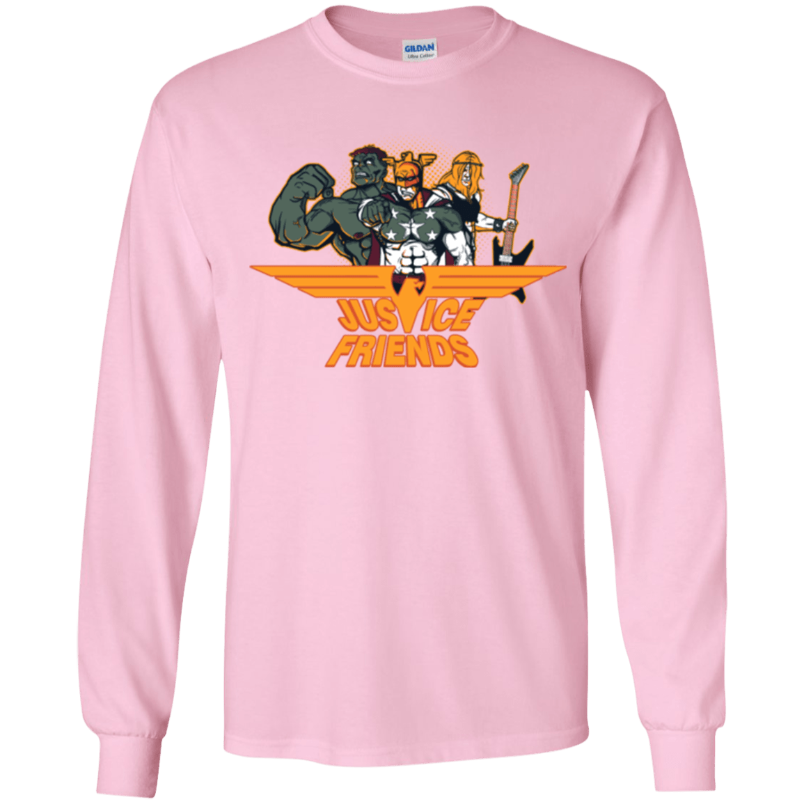T-Shirts Light Pink / YS Justice Friends Youth Long Sleeve T-Shirt