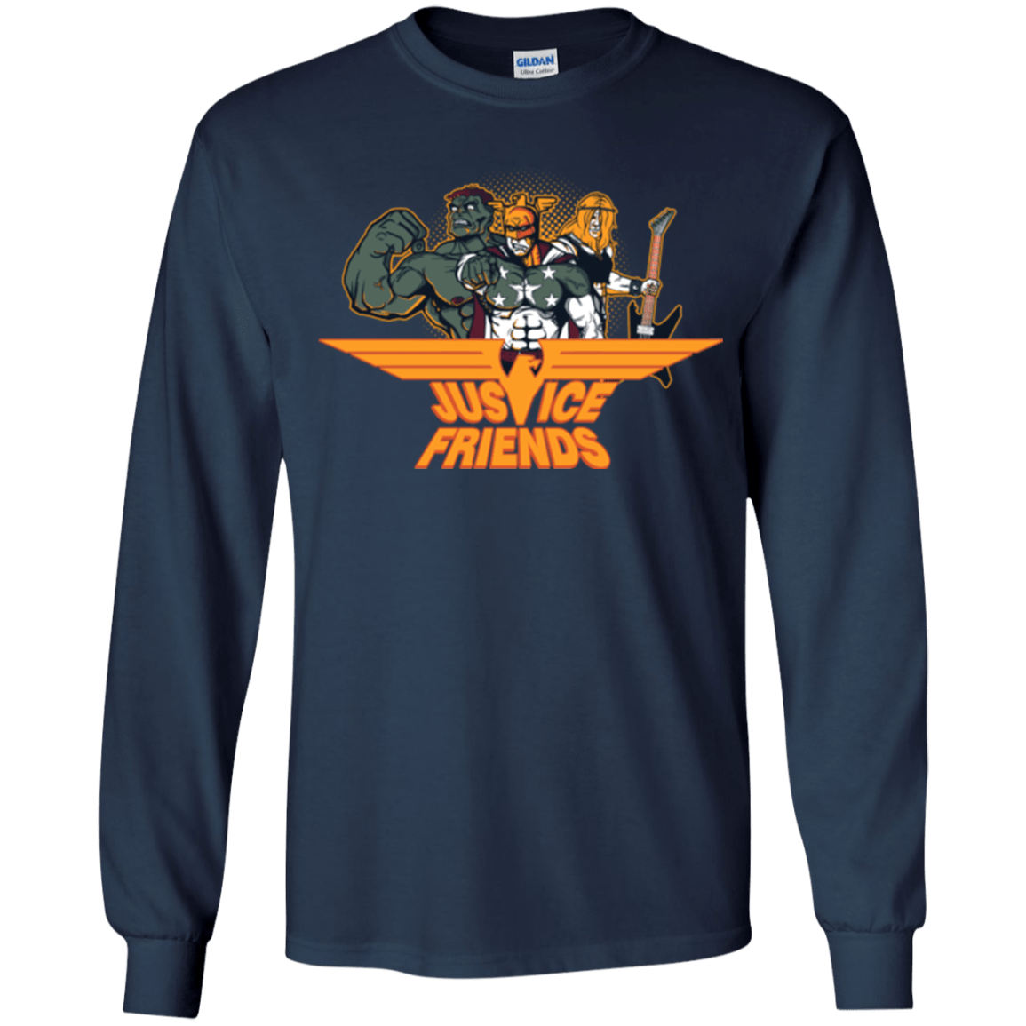 T-Shirts Navy / YS Justice Friends Youth Long Sleeve T-Shirt